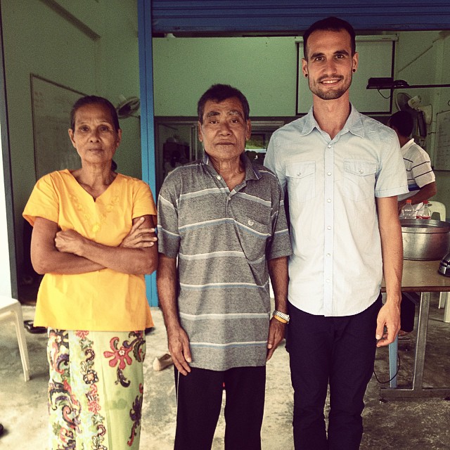 On this morning I had the privilege and honor of sharing at a Burmese church. Afterwards, when I offered to pray, this husband and wife came forward. After praying over an area of pain that the man pointed out, I asked the pastor to translate and ask the man if the pain was gone. From what I could understand, the man replied that it was. According to the pastor, this Burmese man had been a Buddhist monk for 7 years before becoming a Christian 2 years ago. Some Burmese travel around 1 1/2 hours to come to church, and today was pouring rain. Many have come to Thailand over the years from Burma/Myanmar to look for work; most men end up working at sea in the fishing industry. From what I understand, many are illegal immigrants, and therefore have few to no rights in Thailand.