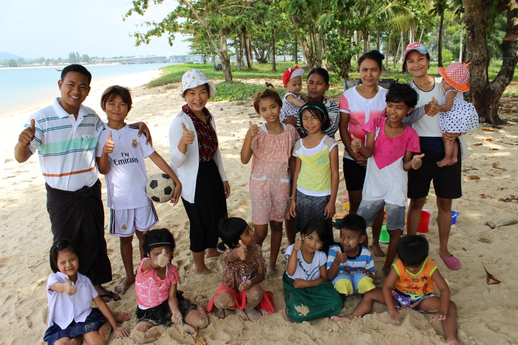 Thant (top left), along with his wife (3rd from top left) left a better paying job to begin working with the Burmese school. Basically, they receive little to no outside support, and Thant and his wife receive a very small salary (some of which goes towards expenses for the school). “We have enough,” him and his wife said with a smile (they also have a 3 1/2 year old son). Since the Burmese children are illegal immigrants (most of whom were born here from what I understand), they don’t receive education from the state, not being eligible for Thai public schools. So, out of the goodness of their hearts, they serve these families by giving them education. Otherwise, some of the children would not even know how to read their own language (Burmese).