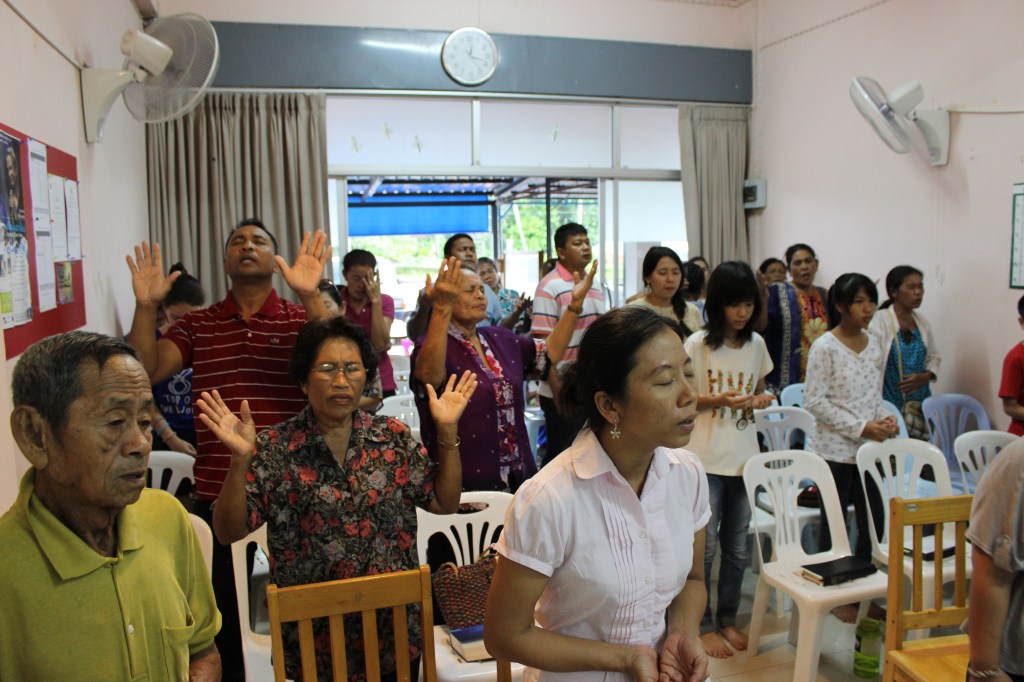 A Sunday morning service. 