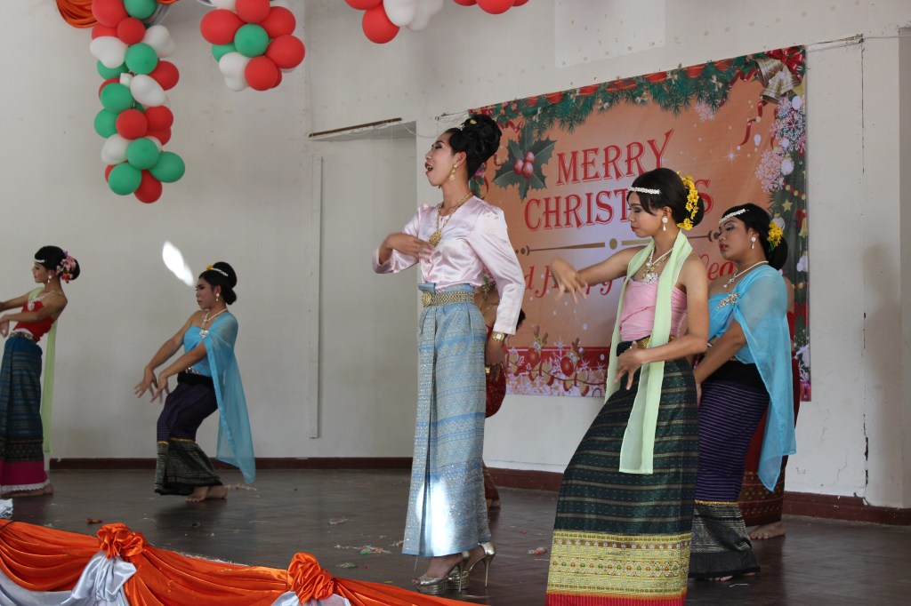 A dance perfumed by some of the school's "lady boys". 