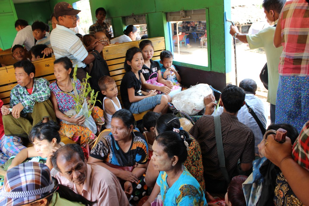 The train ride, packed to the brim.