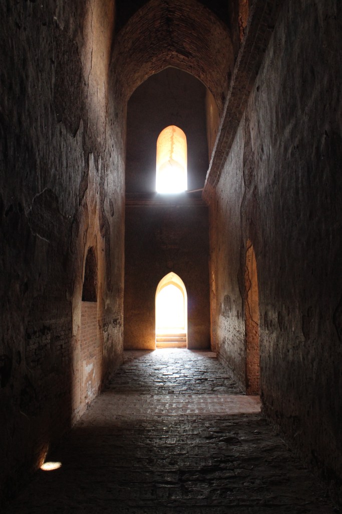 Inside a pagoda.